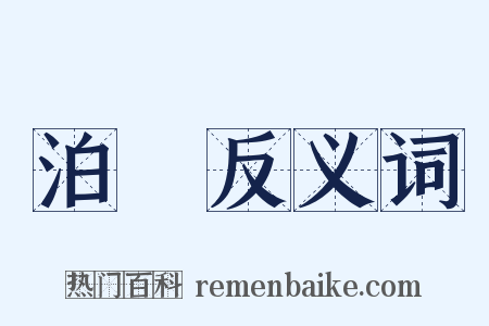 泊栢反义词是什么意思的图片